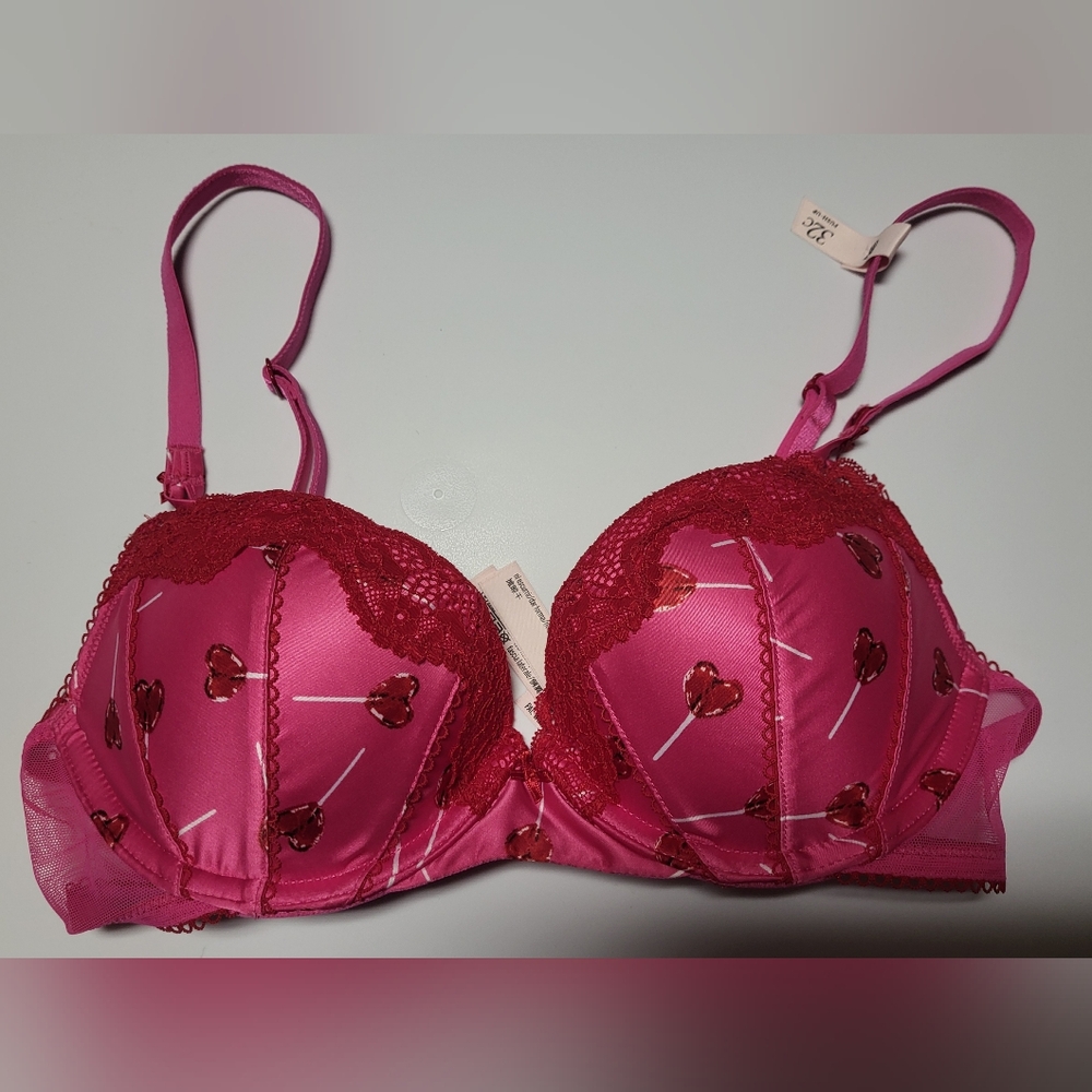 Victoria's Secret push up 32C pink lollipop
